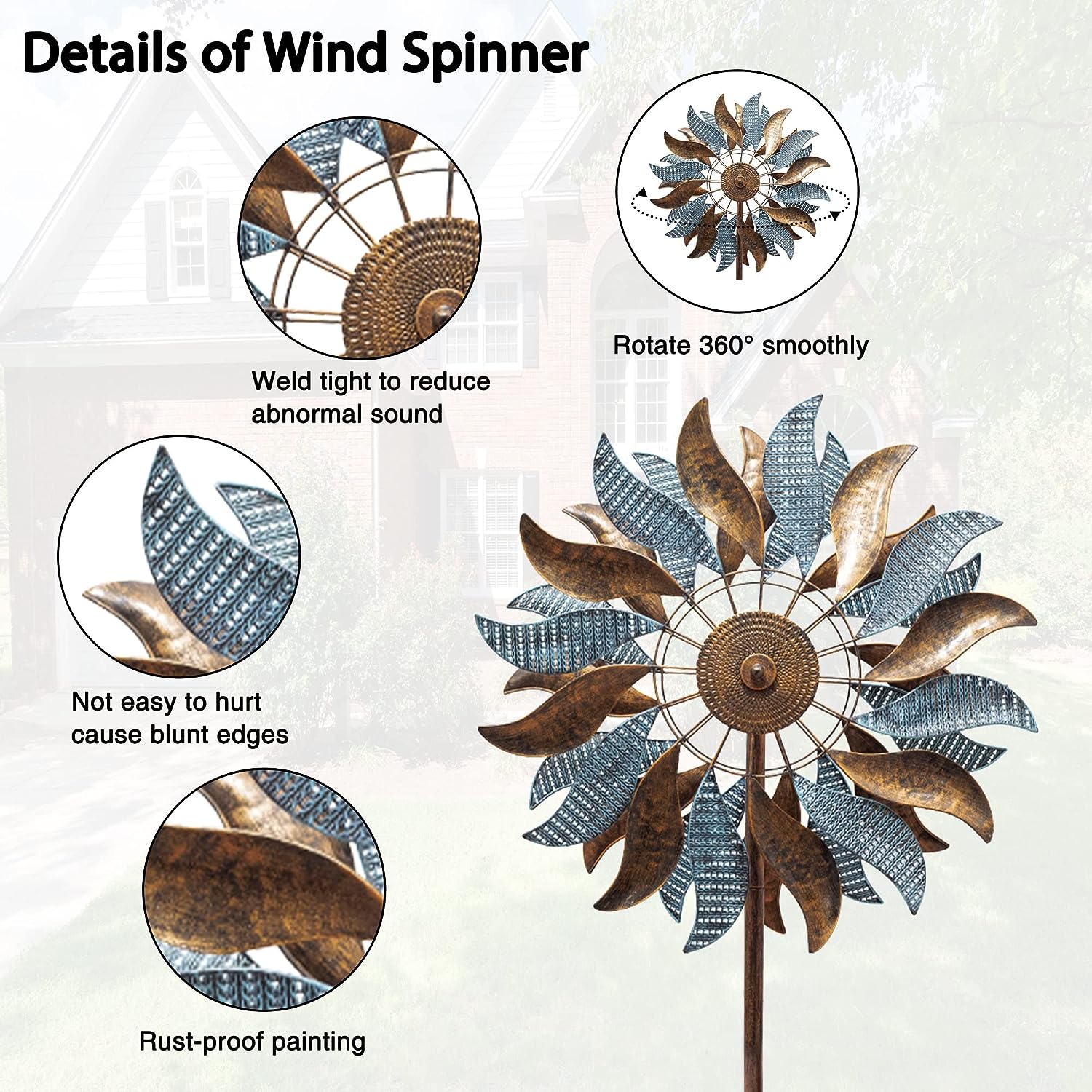 84 Inch Garden Spinners Review: Large Metal Wind Spinner for Outdoor Decor