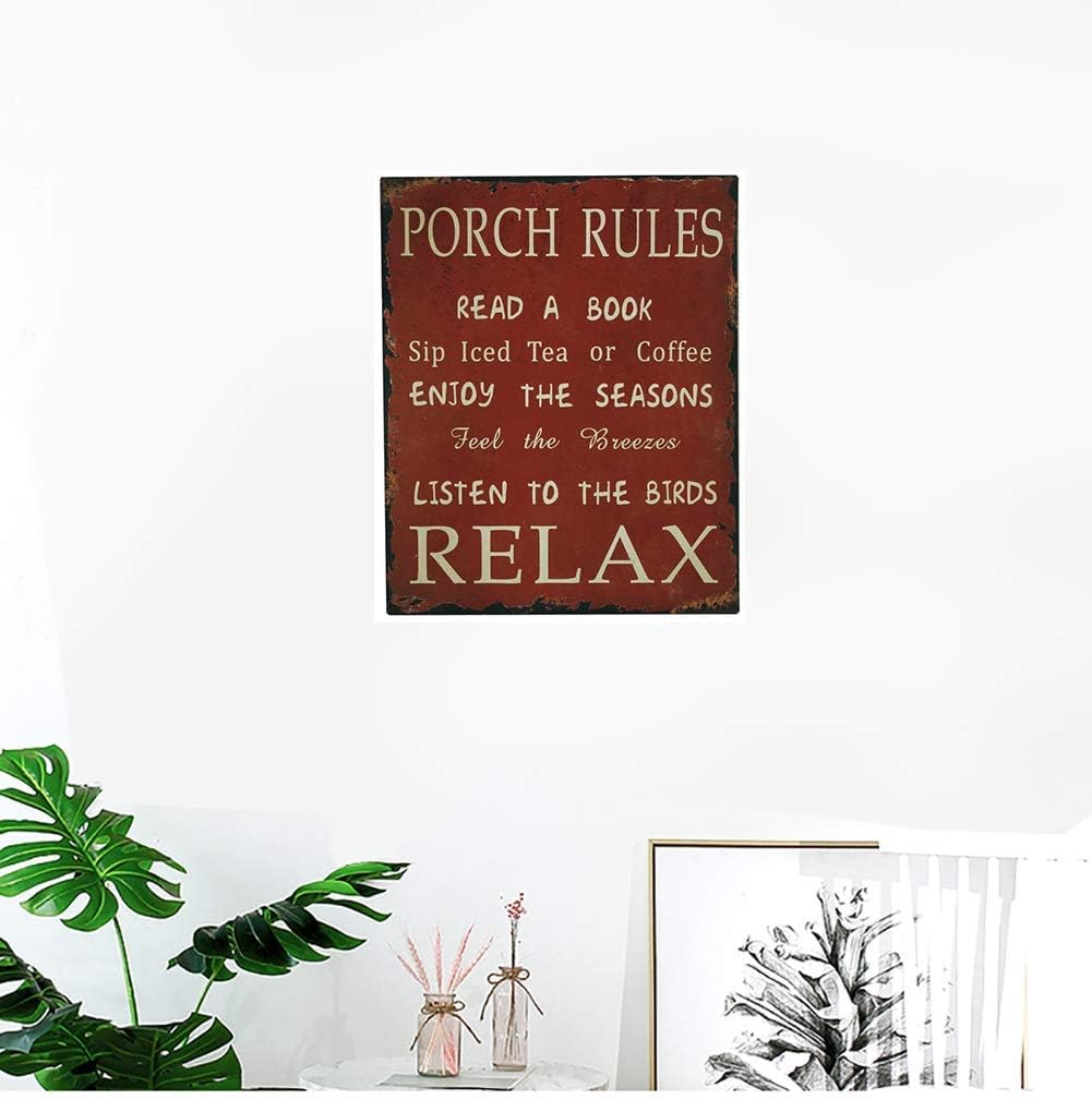 Enhance Your Porch with WHY Decor Metal Porch Rules Sign - Product Review