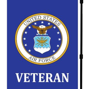 Enhance Your Outdoor Space with the US Air Force Emblem Veteran Garden Flag