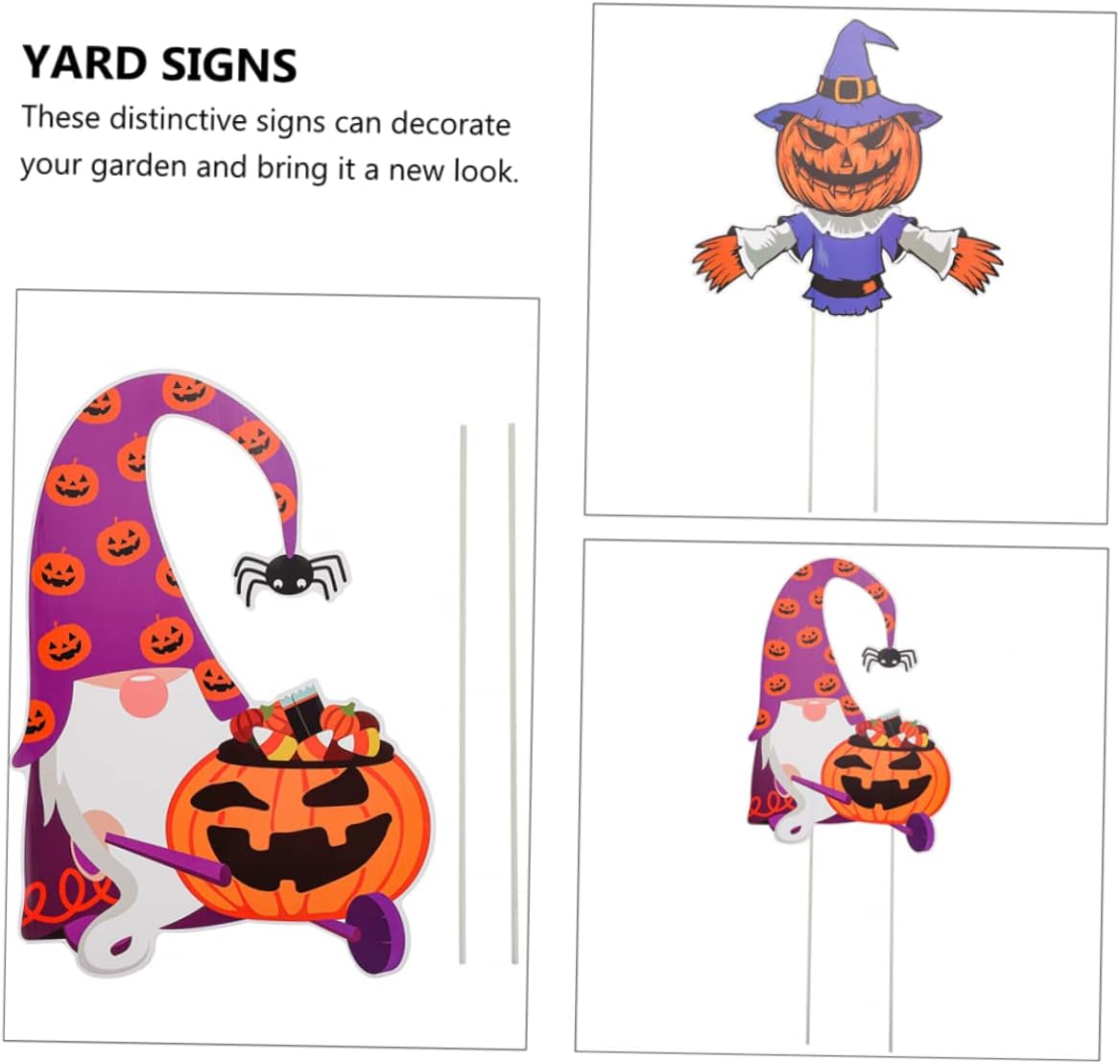 Spook up Your Garden with GANAZONO 2Pcs Halloween Garden Insert Signs