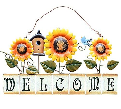 Vintage Sunflower Decor Welcome Sign for Front Door: A Charming and Cheerful Addition to Your Home