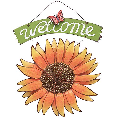 YK Decor Metal Sunflower Welcome Sign: The Perfect Front Door Decor for a Warm Welcome